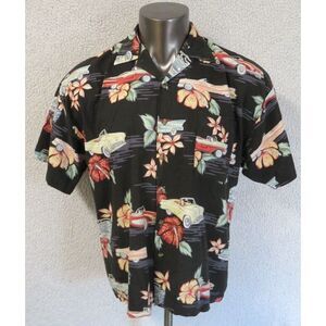 Mens Monzini Italy‎ Ford Thunderbird Themed Button Front Shirt Size L Floral